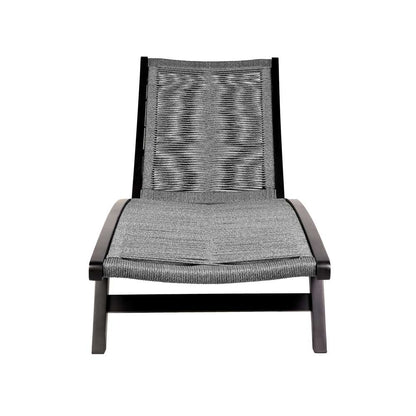Armen Living - Chateau Outdoor Patio Adjustable Chaise Lounge Chair in Eucalyptus Wood and Grey Rope - 840254336032 veiw 2
