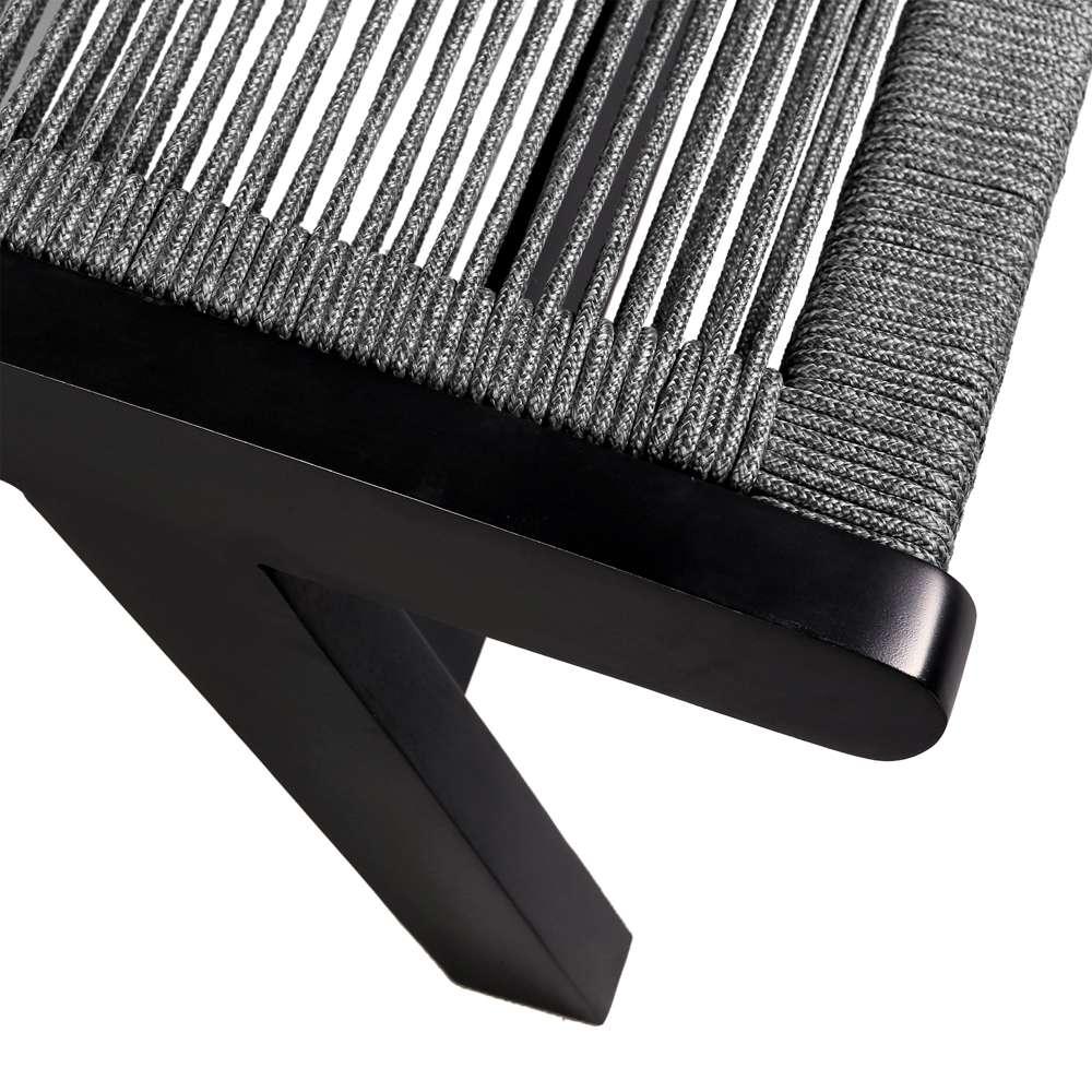 Armen Living - Chateau Outdoor Patio Adjustable Chaise Lounge Chair in Eucalyptus Wood and Grey Rope - 840254336032 veiw 6