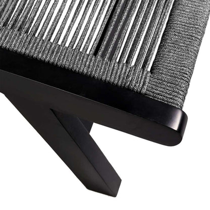 Armen Living - Chateau Outdoor Patio Adjustable Chaise Lounge Chair in Eucalyptus Wood and Grey Rope - 840254336032 veiw 6