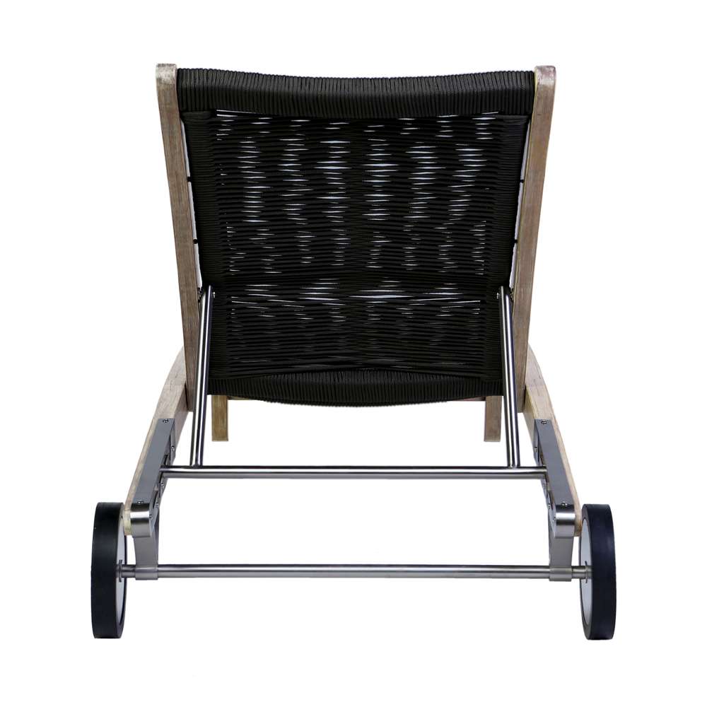 Armen Living - Chateau Outdoor Patio Adjustable Chaise Lounge Chair in Eucalyptus Wood and Charcoal Rope - 840254336049 veiw 5
