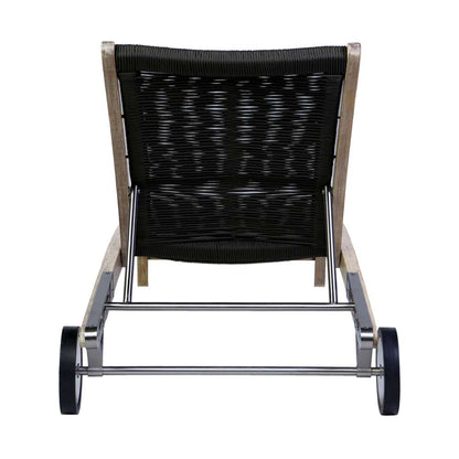 Armen Living - Chateau Outdoor Patio Adjustable Chaise Lounge Chair in Eucalyptus Wood and Charcoal Rope - 840254336049 veiw 5