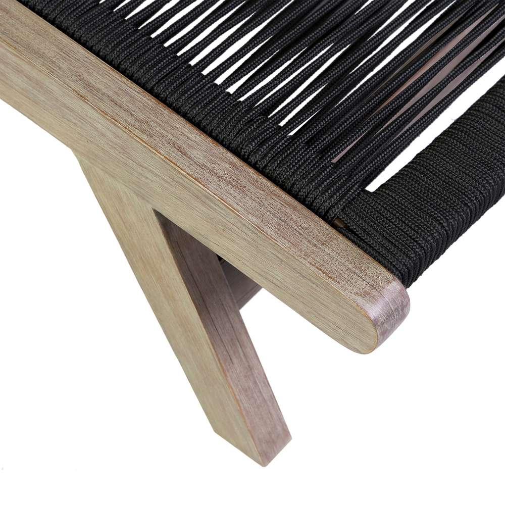 Armen Living - Chateau Outdoor Patio Adjustable Chaise Lounge Chair in Eucalyptus Wood and Charcoal Rope - 840254336049 veiw 6