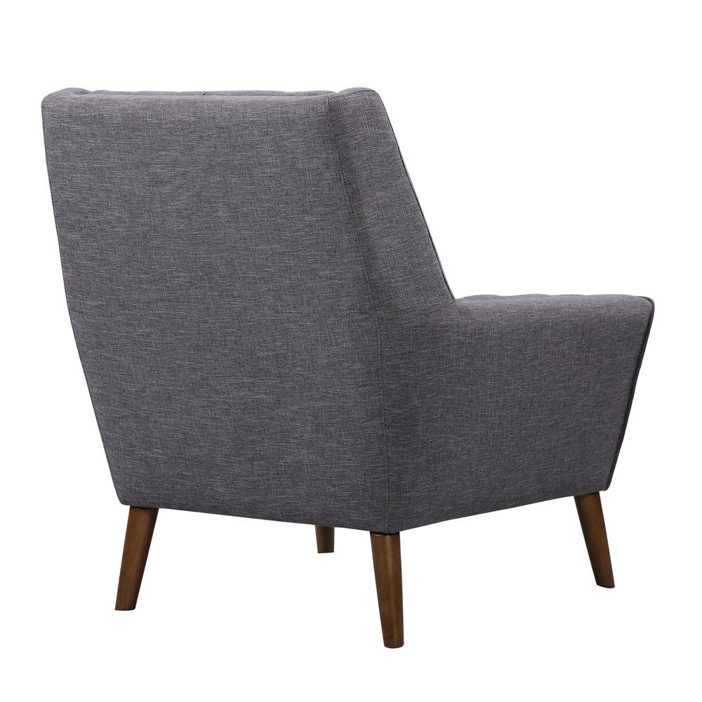Armen Living - Cobra Mid-Century Modern Chair in Dark Gray Linen and Walnut Legs - LCCO1DG veiw 2