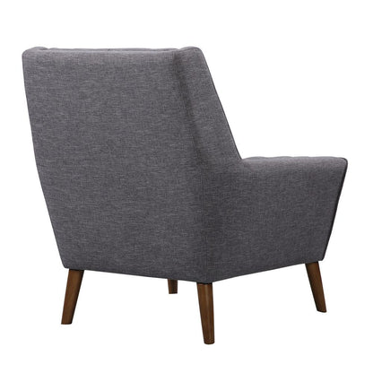 Armen Living - Cobra Mid-Century Modern Chair in Dark Gray Linen and Walnut Legs - LCCO1DG veiw 2