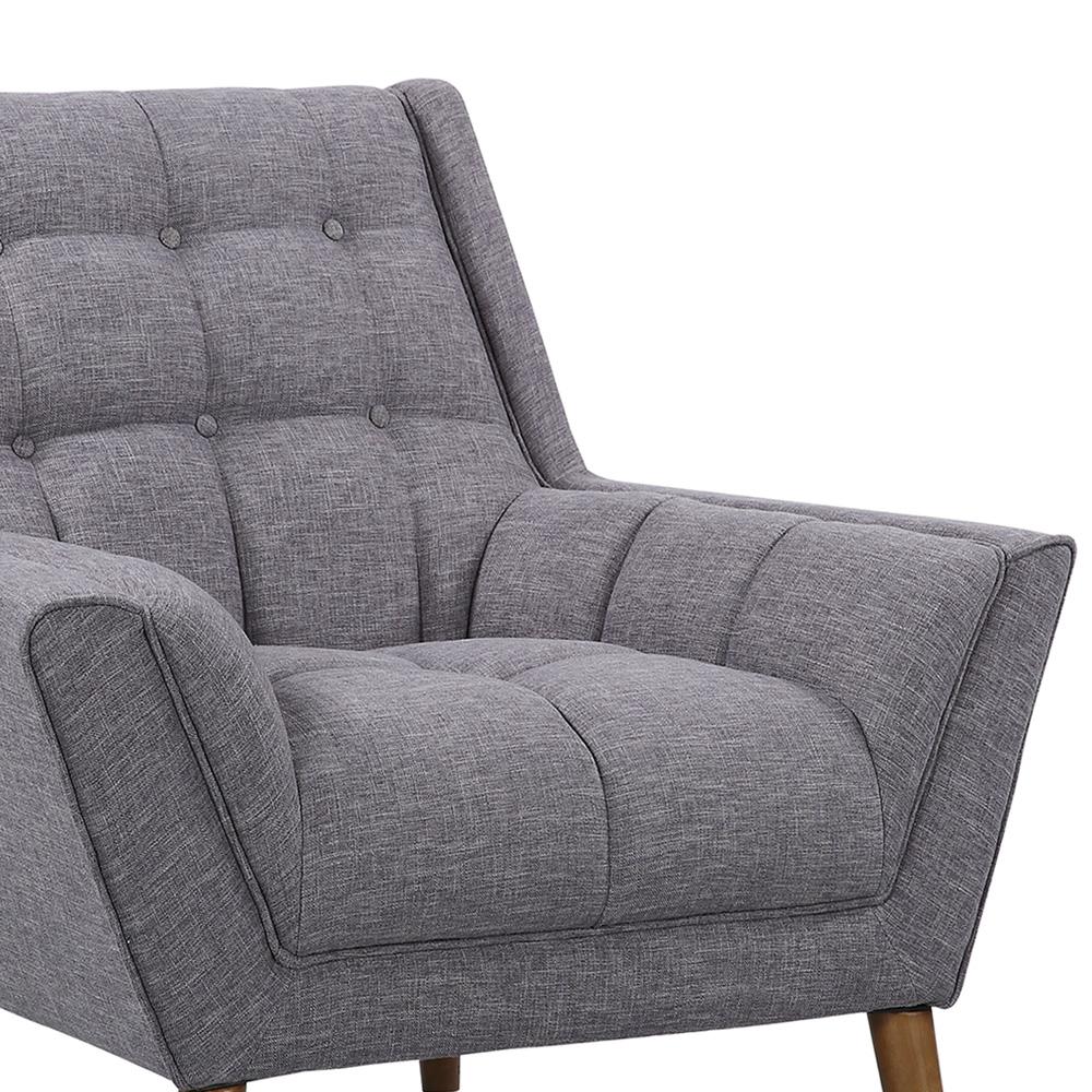 Armen Living - Cobra Mid-Century Modern Chair in Dark Gray Linen and Walnut Legs - LCCO1DG veiw 3