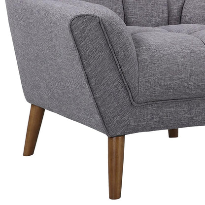 Armen Living - Cobra Mid-Century Modern Chair in Dark Gray Linen and Walnut Legs - LCCO1DG veiw 4