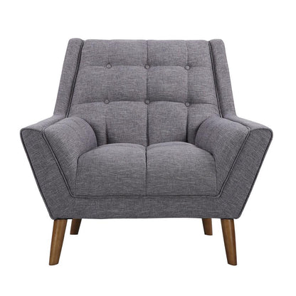 Armen Living - Cobra Mid-Century Modern Chair in Dark Gray Linen and Walnut Legs - LCCO1DG veiw 5