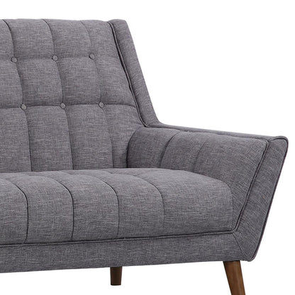 Armen Living - Cobra Mid-Century Modern Sofa in Dark Gray Linen and Walnut Legs - LCCO3DG veiw 3