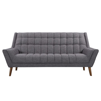 Armen Living - Cobra Mid-Century Modern Sofa in Dark Gray Linen and Walnut Legs - LCCO3DG veiw 5