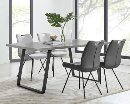 Armen Living - Coronado 5 Piece Pewter Rectangular Dining Set - SETCDDI5PCPW veiw 8