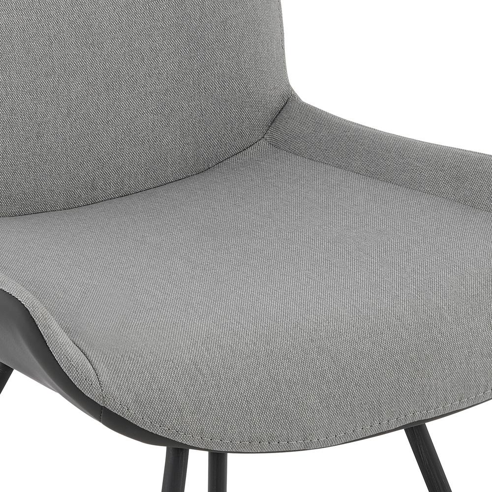 Armen Living - Coronado Contemporary Dining Chair in Gray Powder Coated Finish and Pewter Fabric (Set of 2) - LCCDSIPW veiw 6