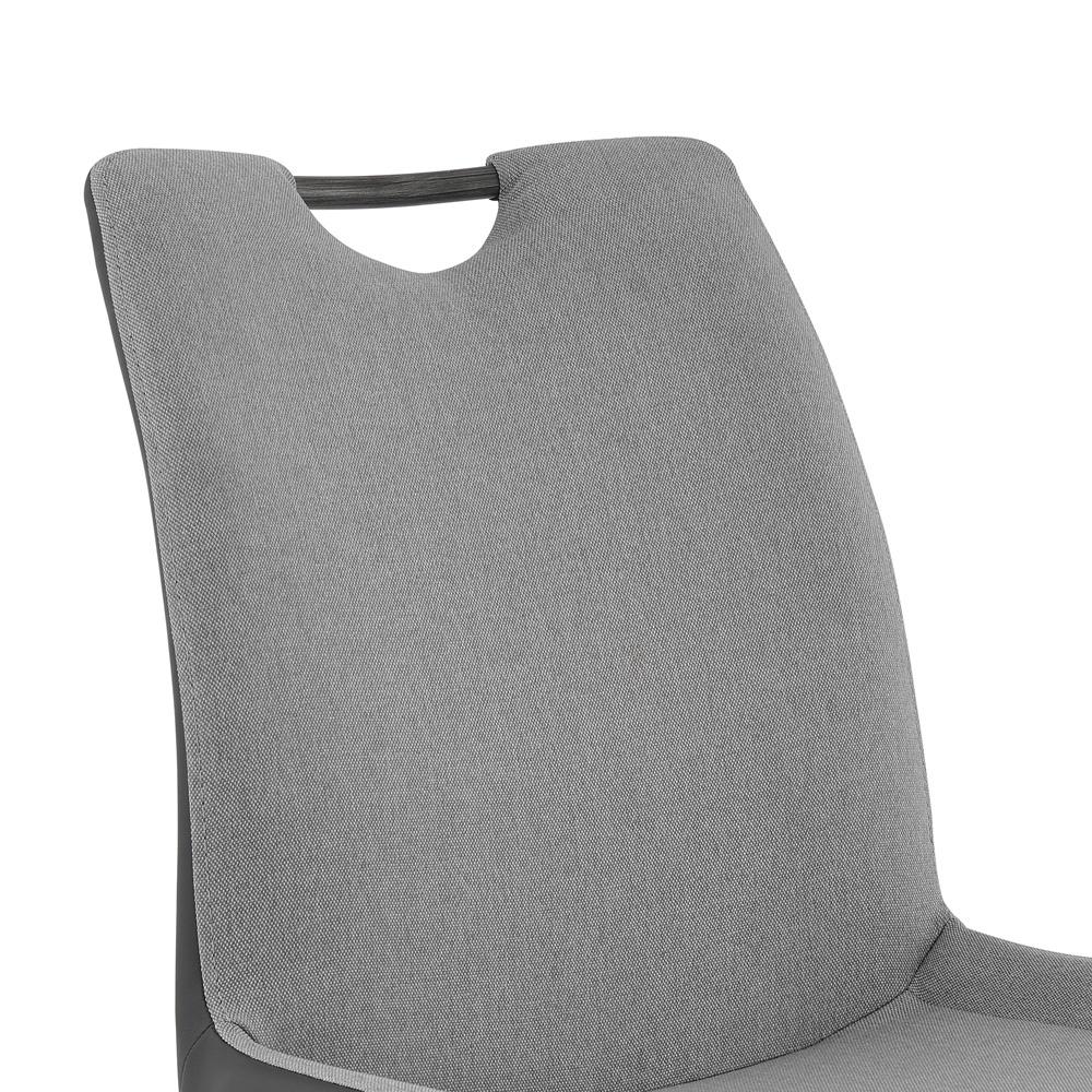 Armen Living - Coronado Contemporary Dining Chair in Gray Powder Coated Finish and Pewter Fabric (Set of 2) - LCCDSIPW veiw 7