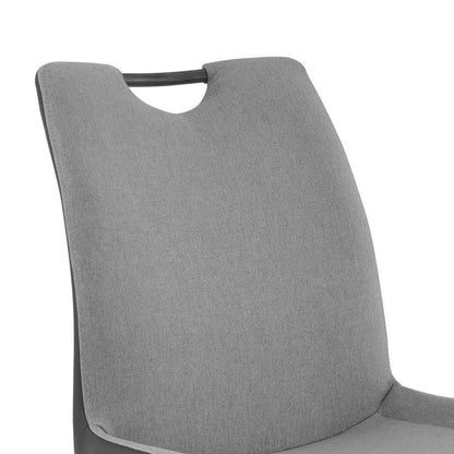 Armen Living - Coronado Contemporary Dining Chair in Gray Powder Coated Finish and Pewter Fabric (Set of 2) - LCCDSIPW veiw 7