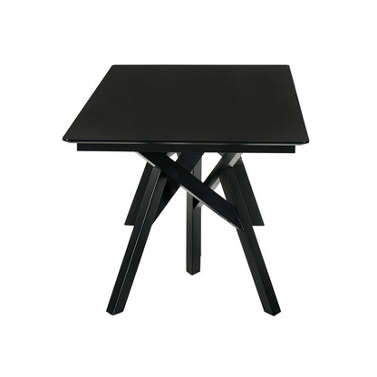 Armen Living - Cortina 79in Mid-Century Modern Black Wood Dining Table with Black Legs - LCCODIBL veiw 5