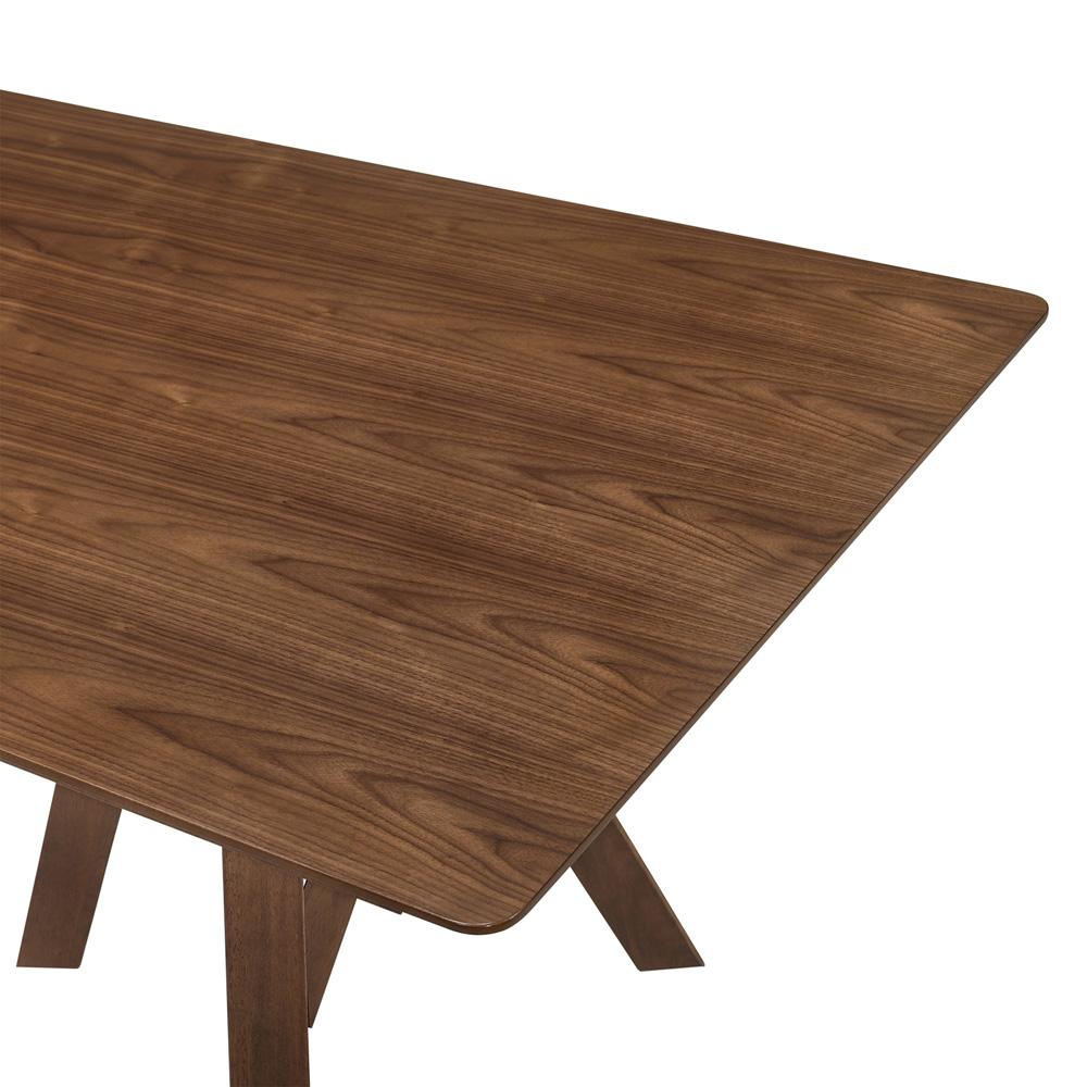 Armen Living - Cortina 79in Mid-Century Modern Walnut Wood Dining Table with Walnut Legs - LCCODIWA veiw 2