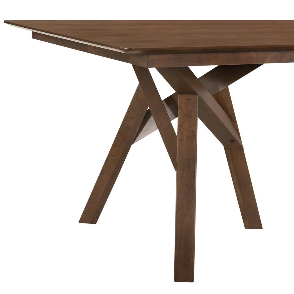 Armen Living - Cortina 79in Mid-Century Modern Walnut Wood Dining Table with Walnut Legs - LCCODIWA veiw 3