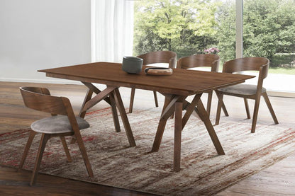 Armen Living - Cortina 79in Mid-Century Modern Walnut Wood Dining Table with Walnut Legs - LCCODIWA veiw 5