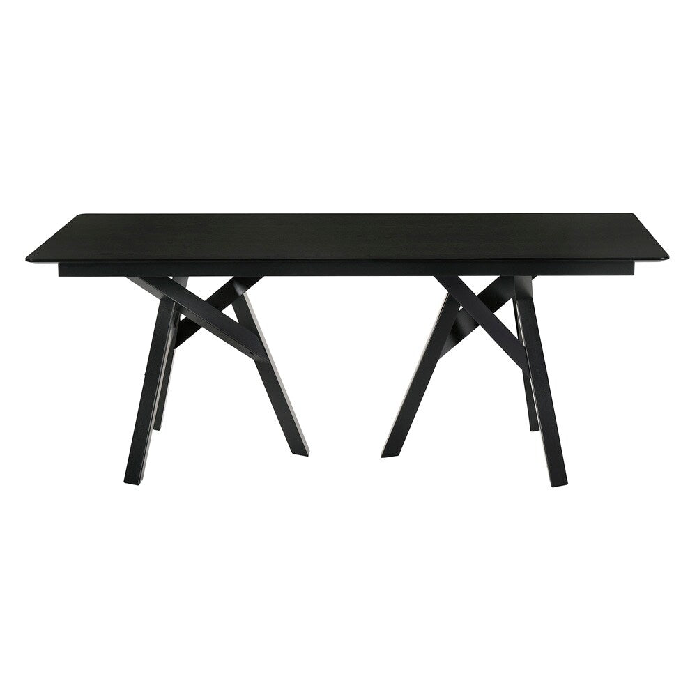 Armen Living - Cortina and Jackie 5 Piece Black Rectangular Dining Set - SETCODIBLK5E veiw 6