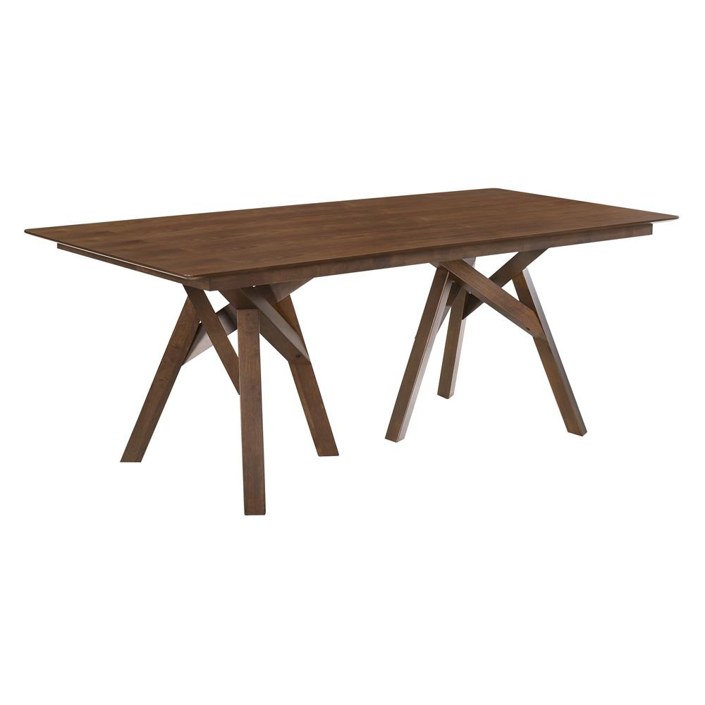 Armen Living - Cortina and Jackie 5 Piece Walnut Rectangular Dining Set - SETCODIWA5E veiw 5