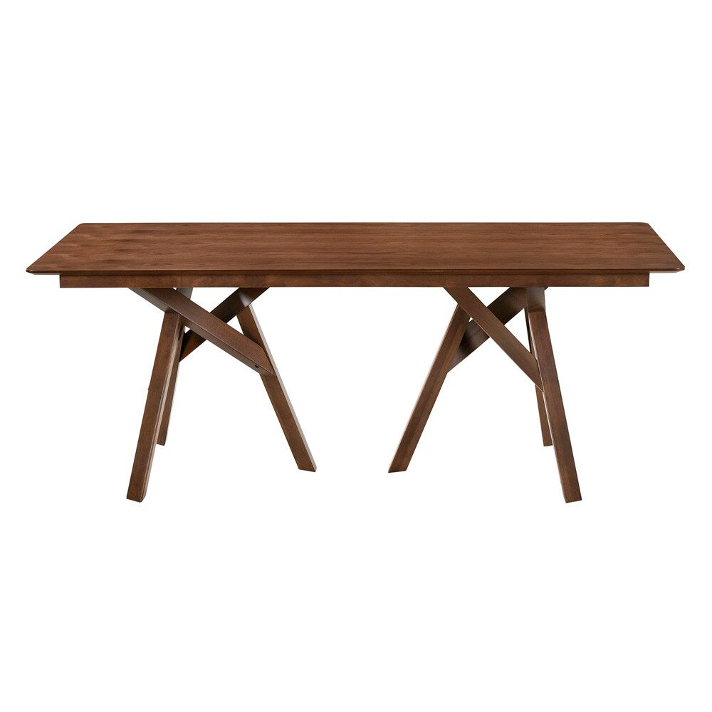 Armen Living - Cortina and Lima 5 Piece Walnut Rectangular Dining Set - SETCODIWA5D veiw 6