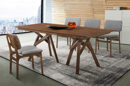 Armen Living - Cortina and Lima 5 Piece Walnut Rectangular Dining Set - SETCODIWA5D veiw 8