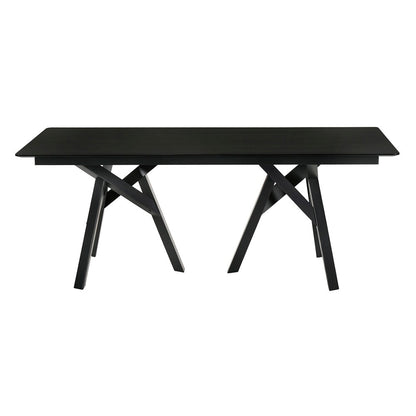 Armen Living - Cortina and Polly 5 Piece Black Rectangular Dining Set - SETCODIBLK5C veiw 6