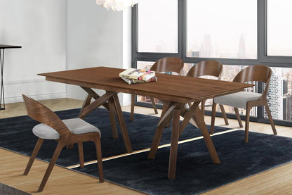 Armen Living - Cortina and Polly 5 Piece Walnut Rectangular Dining Set - SETCODIWA5C veiw 8