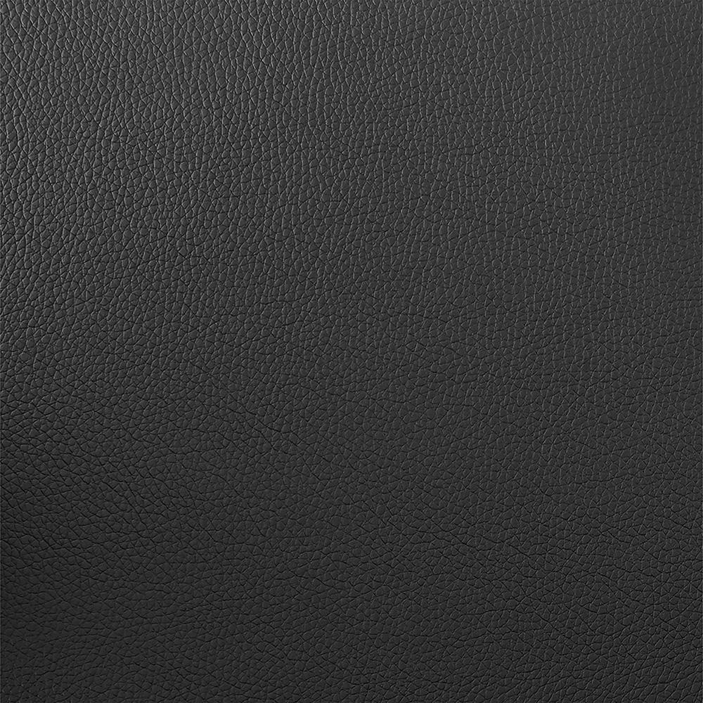 Armen Living - Eagle Adjustable Height Swivel Black Faux Leather and Wood Bar Stool with Black Metal Base - LCEASWBABLBL veiw 7