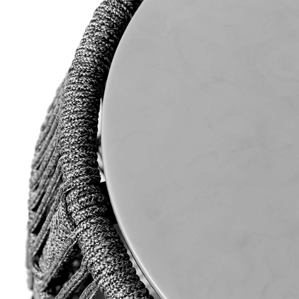 Armen Living - Emory Indoor Outdoor Garden Stool End Table in Grey Rope and Grey Stone - 840254335998 veiw 3