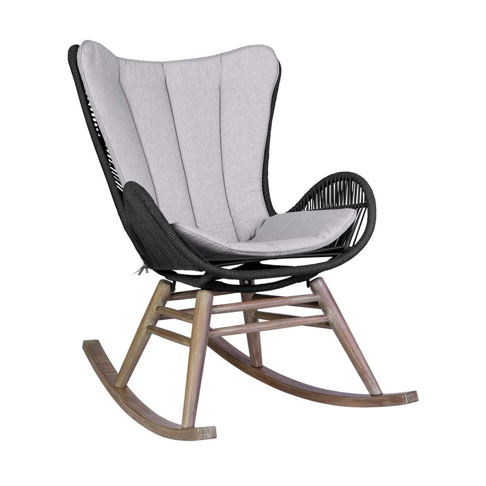 Armen Living Fanny Outdoor Patio Rocking Chair - Thumbnail 5