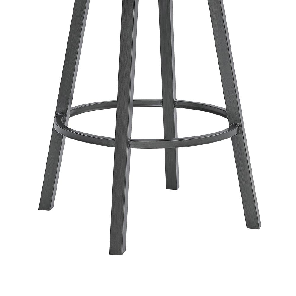Armen Living - Fargo 26in Counter Height Metal Barstool in Mineral Finish with Black Faux Leather - LCFA26BAMFBL veiw 6