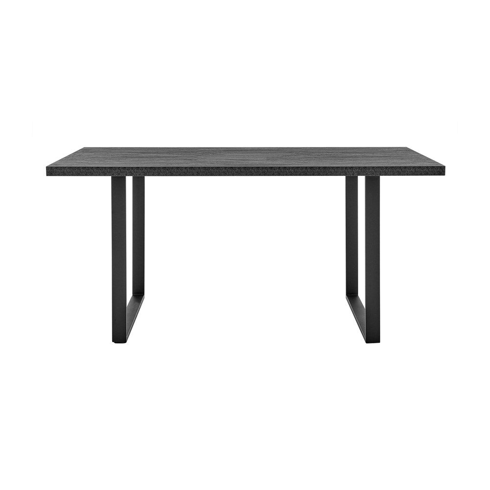 Armen Living - Fenton and Gray Pacific 5 Piece Modern Rectangular Dining Set with Black Base - SETFEDI5PCGR veiw 4