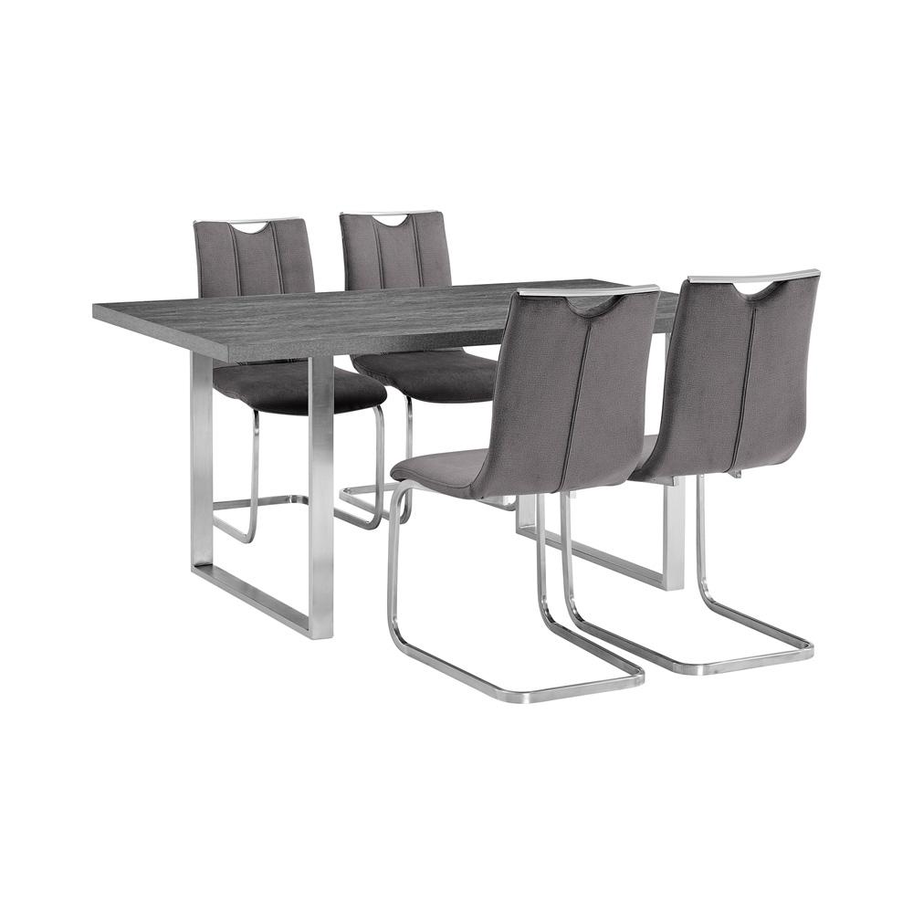 Armen Living Fenton and Gray Pacific Dining Set - Thumbnail 5