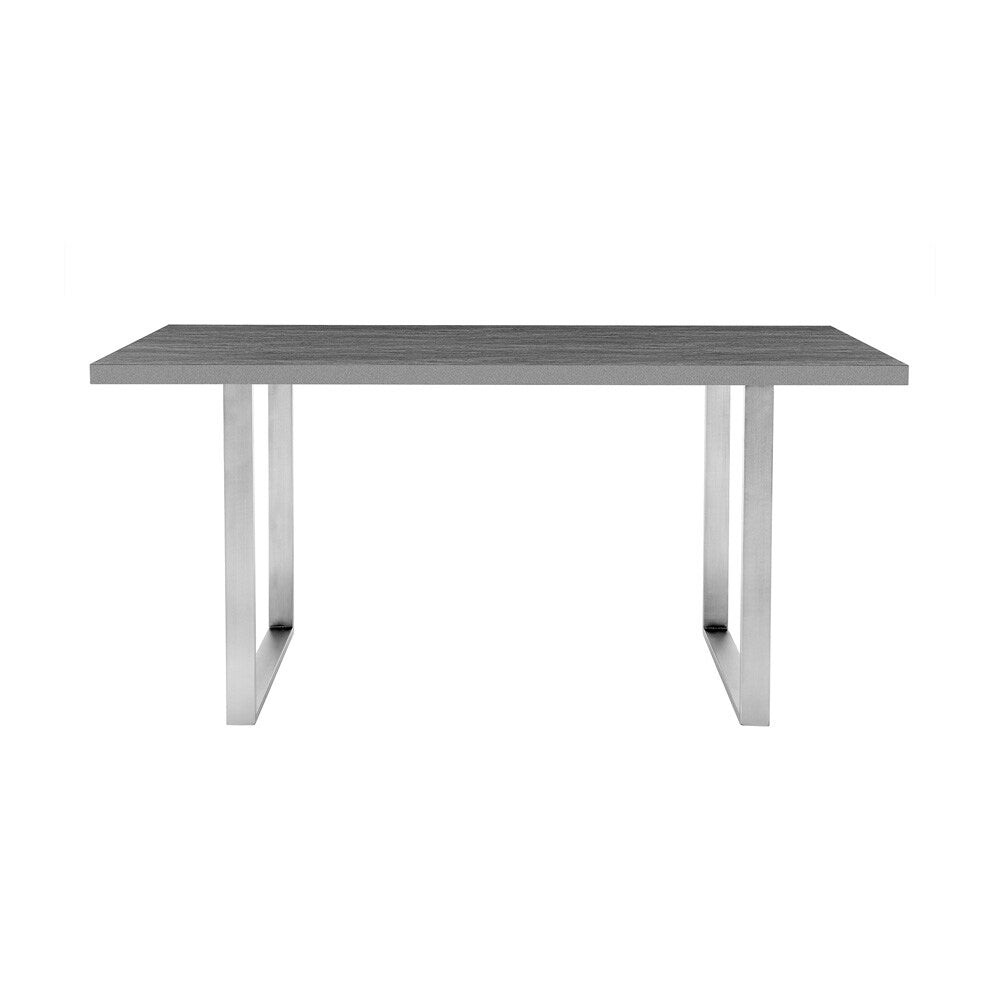Armen Living - Fenton and Gray Pacific 5 Piece Modern Rectangular Dining Set with Metal Base - SETFEDI5FEGR veiw 4