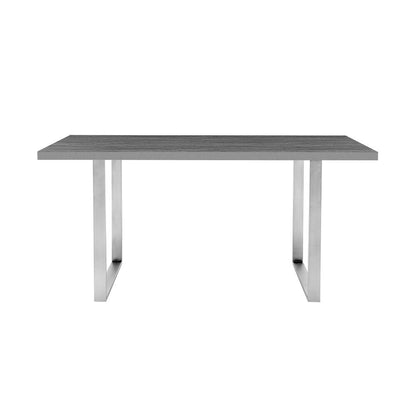 Armen Living - Fenton and Gray Pacific 5 Piece Modern Rectangular Dining Set with Metal Base - SETFEDI5FEGR veiw 4