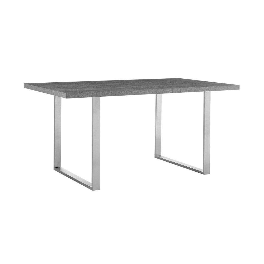 Armen Living - Fenton and Gray Pacific 5 Piece Modern Rectangular Dining Set with Metal Base - SETFEDI5FEGR veiw 5
