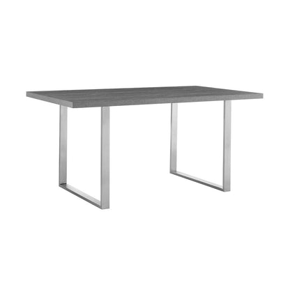 Armen Living - Fenton and Gray Pacific 5 Piece Modern Rectangular Dining Set with Metal Base - SETFEDI5FEGR veiw 5