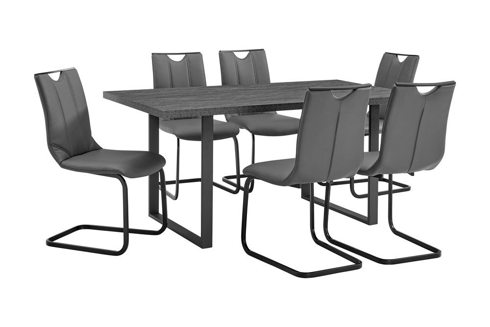 Armen Living Fenton and Gray Pacific Dining Set - Thumbnail 4