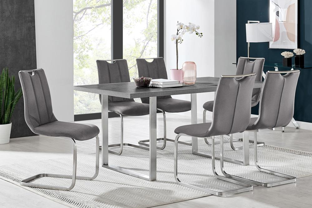 Armen Living Fenton and Gray Pacific Dining Set - Thumbnail 3