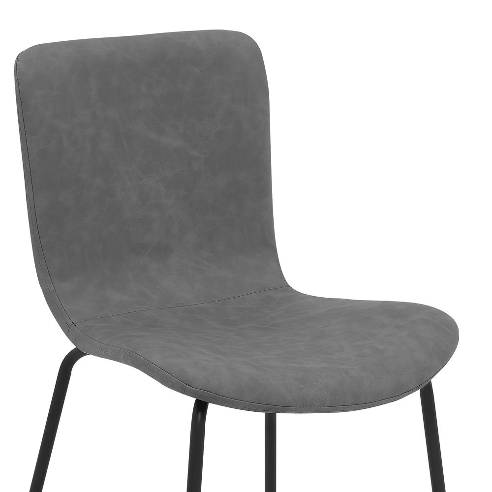 Armen Living - Gillian Modern Light Gray Fabric and Metal Dining Room Chairs (Set of 2) - LCGLSIBLCH veiw 3