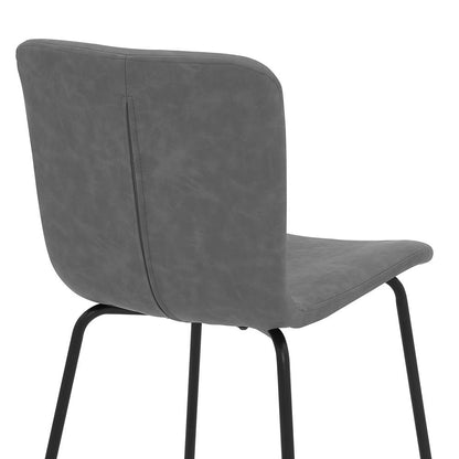 Armen Living - Gillian Modern Light Gray Fabric and Metal Dining Room Chairs (Set of 2) - LCGLSIBLCH veiw 4