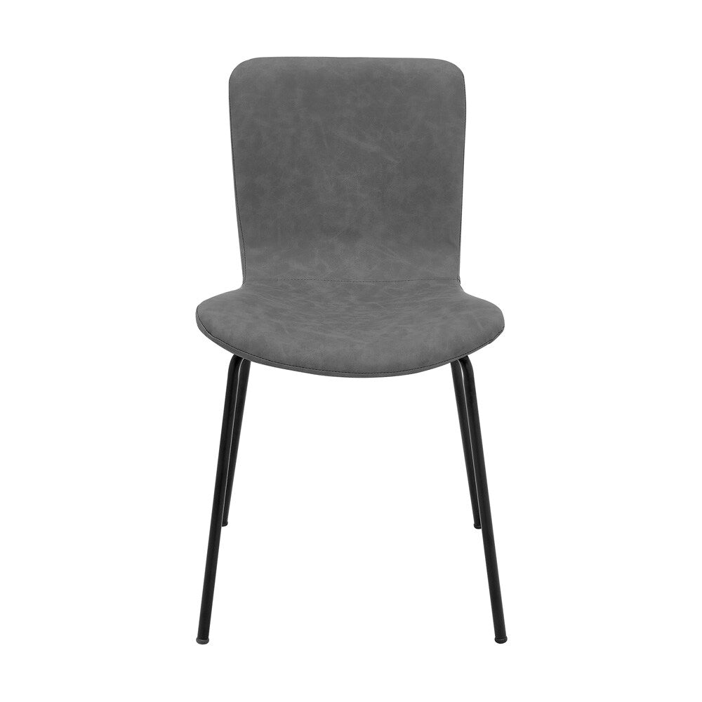 Armen Living - Gillian Modern Light Gray Fabric and Metal Dining Room Chairs (Set of 2) - LCGLSIBLCH veiw 6