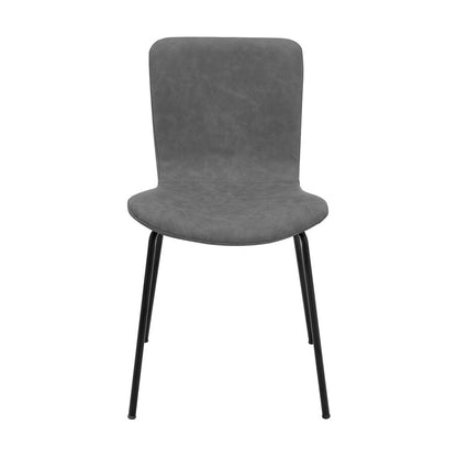 Armen Living - Gillian Modern Light Gray Fabric and Metal Dining Room Chairs (Set of 2) - LCGLSIBLCH veiw 6