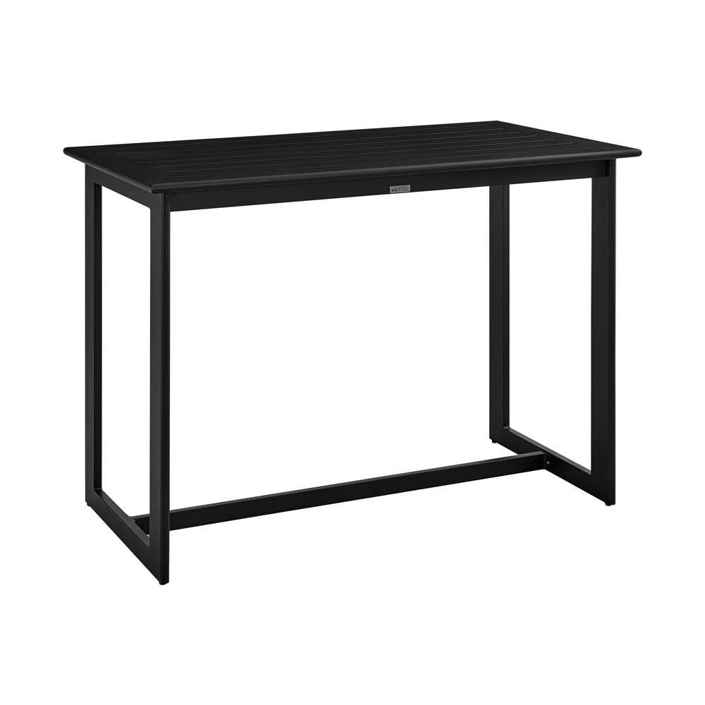 Armen Living - Grand Outdoor Patio Counter Height Dining Table in Black Aluminum - 840254332591 veiw 2
