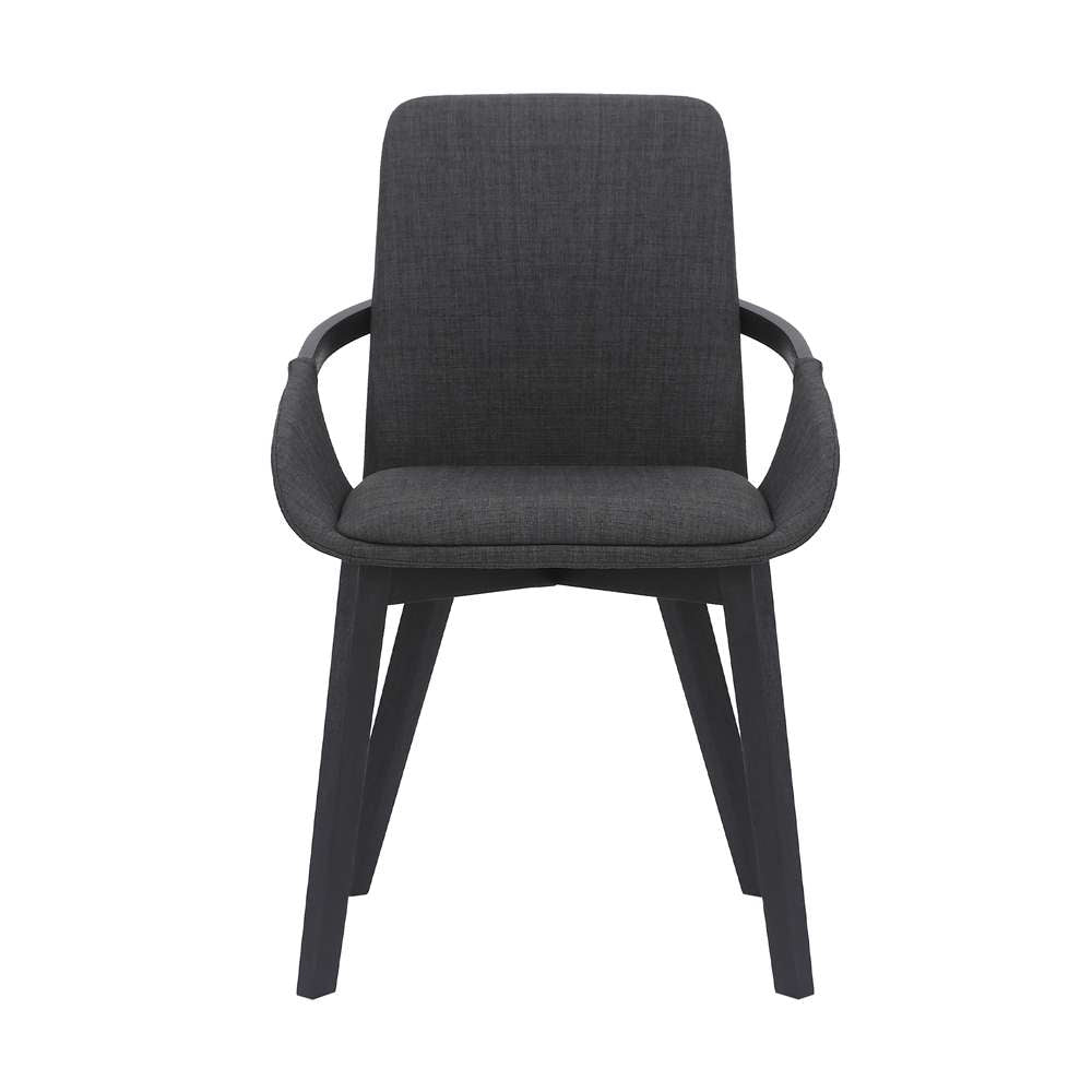 Armen Living - Greisen Modern Charcoal Wood Dining Room Chair - LCGRCHCH veiw 2