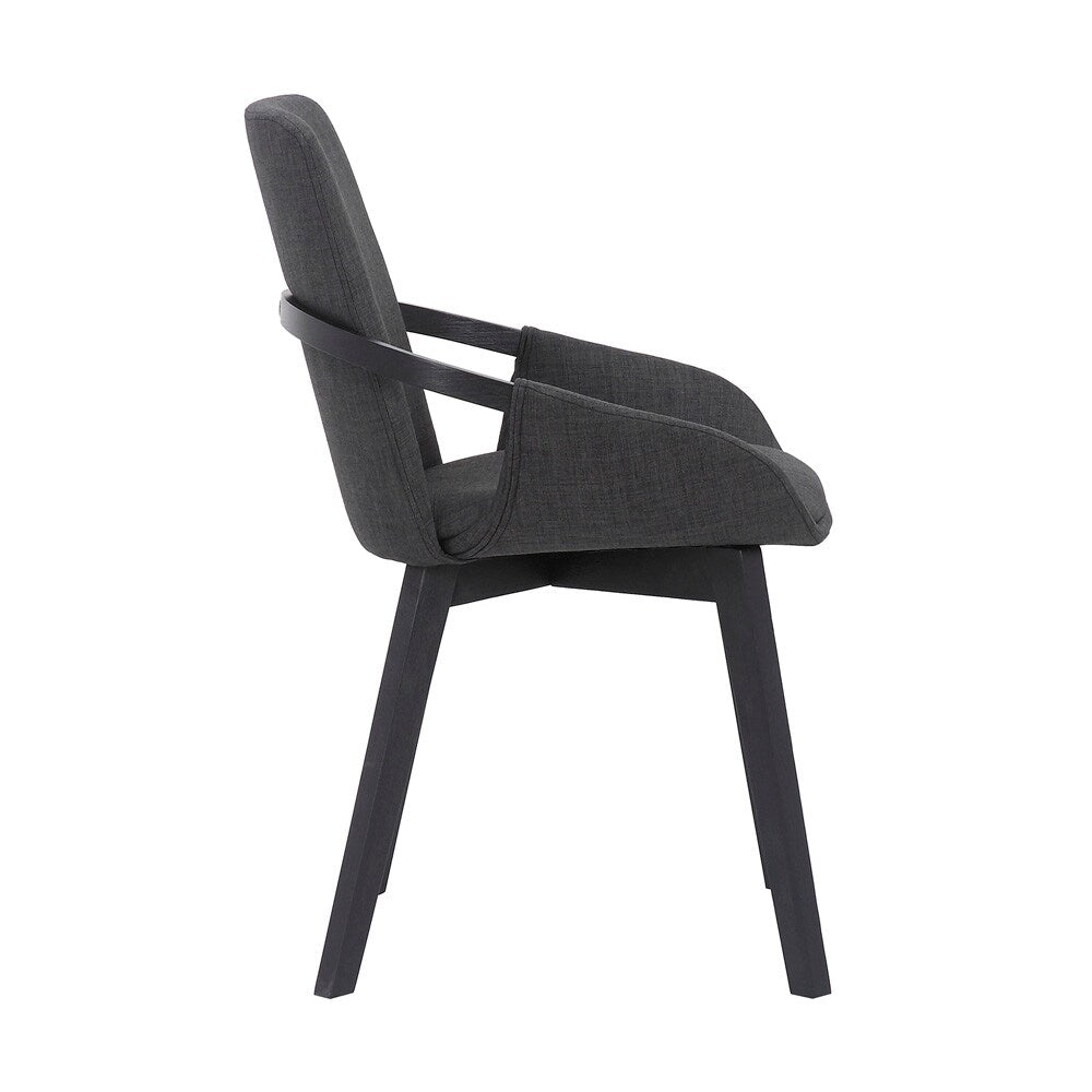 Armen Living - Greisen Modern Charcoal Wood Dining Room Chair - LCGRCHCH veiw 3