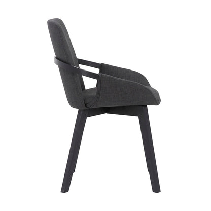 Armen Living - Greisen Modern Charcoal Wood Dining Room Chair - LCGRCHCH veiw 3