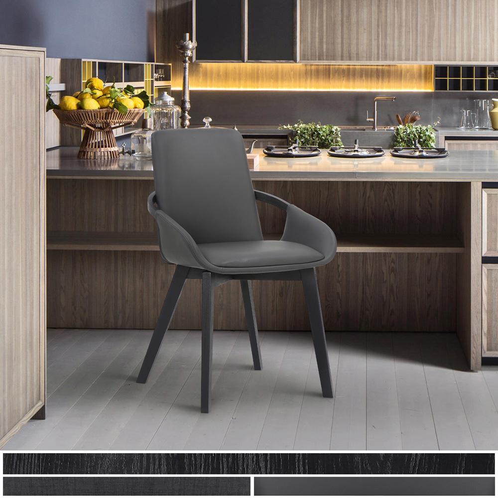 Armen Living - Greisen Modern Gray Wood Dining Room Chair - LCGRCHGR veiw 6