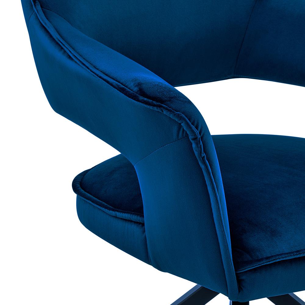 Armen Living - Hadley Dining Room Accent Chair in Blue Velvet with Black Finish - LCHDCHBLU veiw 6