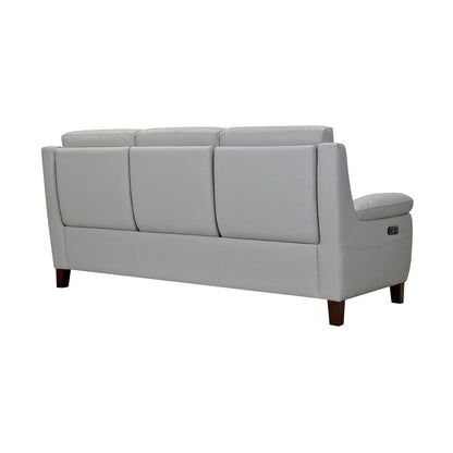 Armen Living - Hayward 82in Dove Gray Genuine Leather Power Reclining Sofa - LCHA3DV veiw 2